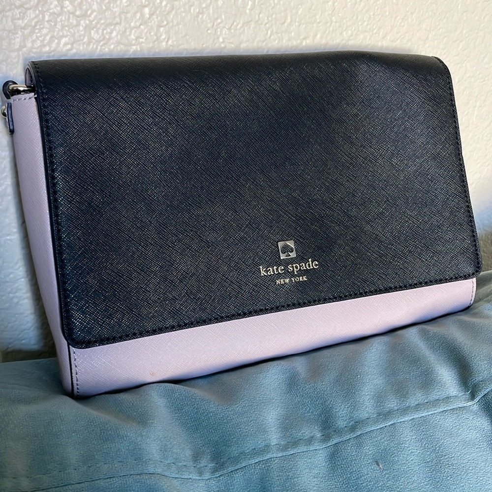 kate spade | leather crossbody | tan & black